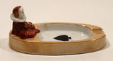 Vintage TA Tashiro Shoten Harlequin Clown with Black Poker Cards Spade Peach Lustreware Porcelain Cigarette Ashtray Made Japan