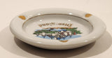 Vintage Walt Disney Productions Disneyland Castle White Gold Trim Porcelain Ash Tray