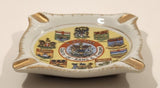 Vintage GC Fine China Canada Coat of Arms & Emblems Hand Painted Ashtray Made Japan