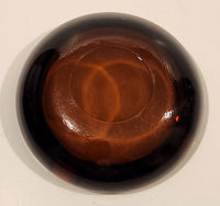 Vintage Heavy Brown Amber Glass Cigarette Ashtray