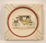 Vintage Executive Line Product Scroll Arched Caleche Coach Porcelain Ashtray