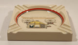 Vintage Executive Line Product Scroll Arched Caleche Coach Porcelain Ashtray