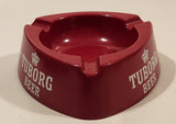 Vintage Webel Tuborg Beer Melamine Red Plastic Ashtray Made in Italy