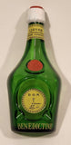 Vintage DOM Benedictine Green Glass Liquor Bottle Shaped Cigarette Ashtray
