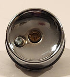 Vintage 1960s Rounded Cube Heavy Amber Orange Glass Table Lighter