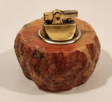 Vintage 1960s Romano Bianchi Hand Made Heavy Red Alabaster Stone Table Lighter