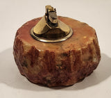 Vintage 1960s Romano Bianchi Hand Made Heavy Red Alabaster Stone Table Lighter