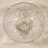 Vintager Bohemian Czech Kusak 5 7/8" Tall Heavy Crystal Glass Pedestal Bowl Dish