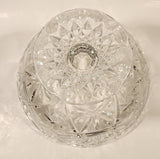 Vintager Bohemian Czech Kusak 5 7/8" Tall Heavy Crystal Glass Pedestal Bowl Dish