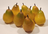 Artificial Fake Yellow Pears Plastic Realistic Froot Decor Set of 8