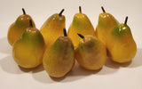Artificial Fake Yellow Pears Plastic Realistic Froot Decor Set of 8