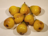 Artificial Fake Yellow Pears Plastic Realistic Froot Decor Set of 8