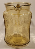 Antique 1933-37 Federal Glass Patrician Yellow Toned Embossed Depression Glass Pitcher Jug