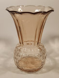 Antique 1930s Anchor Hocking Pineapple Shaped Pink Depression Glass Vase