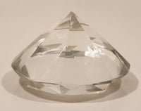 Vintage Mid Century Diamond Shaped Glass Paperweight
