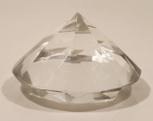 Vintage Mid Century Diamond Shaped Glass Paperweight