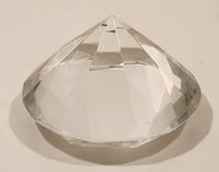 Vintage Mid Century Diamond Shaped Glass Paperweight
