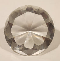Vintage Mid Century Diamond Shaped Glass Paperweight
