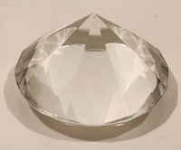 Vintage Mid Century Diamond Shaped Glass Paperweight