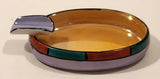 Vintage Noritake Blue and Peach Lustreware Porcelain Cigarette Ashtray Made Japan