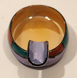 Vintage Noritake Blue and Peach Lustreware Porcelain Cigarette Ashtray Made Japan