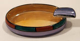 Vintage Noritake Blue and Peach Lustreware Porcelain Cigarette Ashtray Made Japan