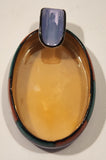 Vintage Noritake Blue and Peach Lustreware Porcelain Cigarette Ashtray Made Japan