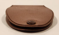 Vintage Brown Leather Red Plastic Fold Away Pocket Magnifier Made in Japan