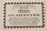 Vintage The Famous Zippo Guarantee Manual Paper Work