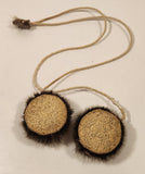 Vintage Alaskan Eskimo Fur Hand Made Yo Yo Toy