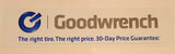 Rare GM Goodwrench The right tire. The right price. 30-Day Price Guarantee. 11 1/2" x 48" Double Sided Metal Sign