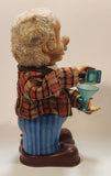 Vintage 1960s Blushing Willy Animated Bartender Tin Litho 10 1/4" Tall Battery Operated Electro Toy NEEDS REPAIR