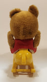 Vintage Bear on Yellow Rocking Horse Battery Operated Toy