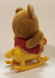 Vintage Bear on Yellow Rocking Horse Battery Operated Toy