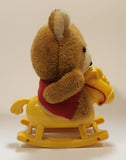 Vintage Bear on Yellow Rocking Horse Battery Operated Toy