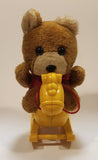 Vintage Bear on Yellow Rocking Horse Battery Operated Toy