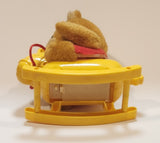 Vintage Bear on Yellow Rocking Horse Battery Operated Toy