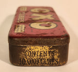 Antique 1930s Oxo Brand Cubes Red Tin Metal Container
