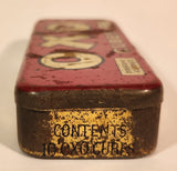 Antique 1930s Oxo Brand Cubes Red Tin Metal Container