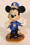 Vintage Walt Disney Productions Mickey Mouse Police Officer Blowing Whistle with Figaro The Cat 3 3/4" Tall Porcelain Figurine