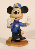 Vintage Walt Disney Productions Mickey Mouse Police Officer Blowing Whistle with Figaro The Cat 3 3/4" Tall Porcelain Figurine