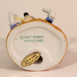 Vintage Walt Disney Productions Mickey Mouse Police Officer Blowing Whistle with Figaro The Cat 3 3/4" Tall Porcelain Figurine