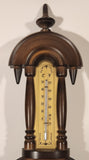 Vintage Barigo Style Dutch Ornate Spire Top Wood Cased Wall Thermometer Barometer Weather Station Made in Germany