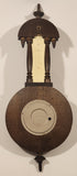 Vintage Barigo Style Dutch Ornate Spire Top Wood Cased Wall Thermometer Barometer Weather Station Made in Germany