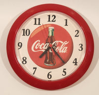 Coca Cola Button Style 8 1/2" Red Plastic Wall Clock WORKING