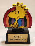 Vintage Aviva United Syndicate Features Woodstock Rainbow Have A Beautiful Day 4 1/2" Tall Plastic Trophy