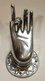 Vintage Thai Buddha Vitarka Mudra 6" Hand Aluminum Wall Mount Towel Holder