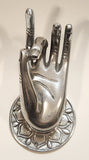 Vintage Thai Buddha Vitarka Mudra 6" Hand Aluminum Wall Mount Towel Holder