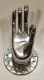Vintage Thai Buddha Vitarka Mudra Hand 5 1/2" Aluminum Wall Mount Towel Holder