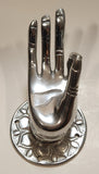 Vintage Thai Buddha Vitarka Mudra Hand 5 1/2" Aluminum Wall Mount Towel Holder